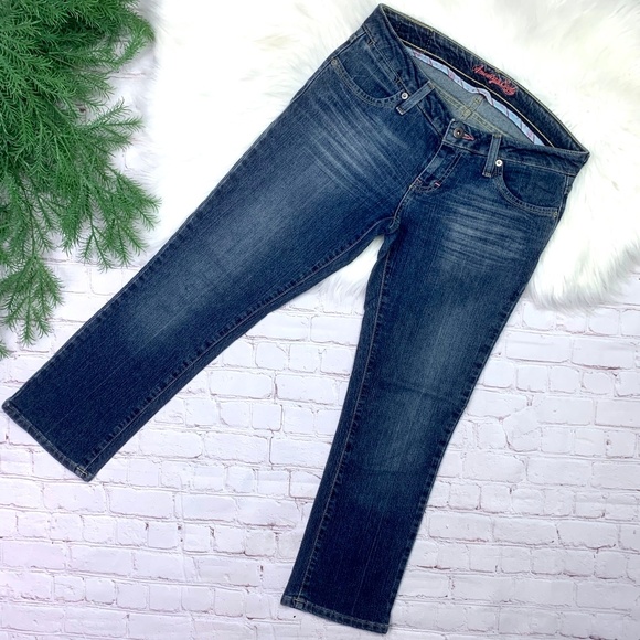 🚫SOLD! 👖I•AEO🦅•I Limited Blue Issued Crop Jean - Picture 5 of 8